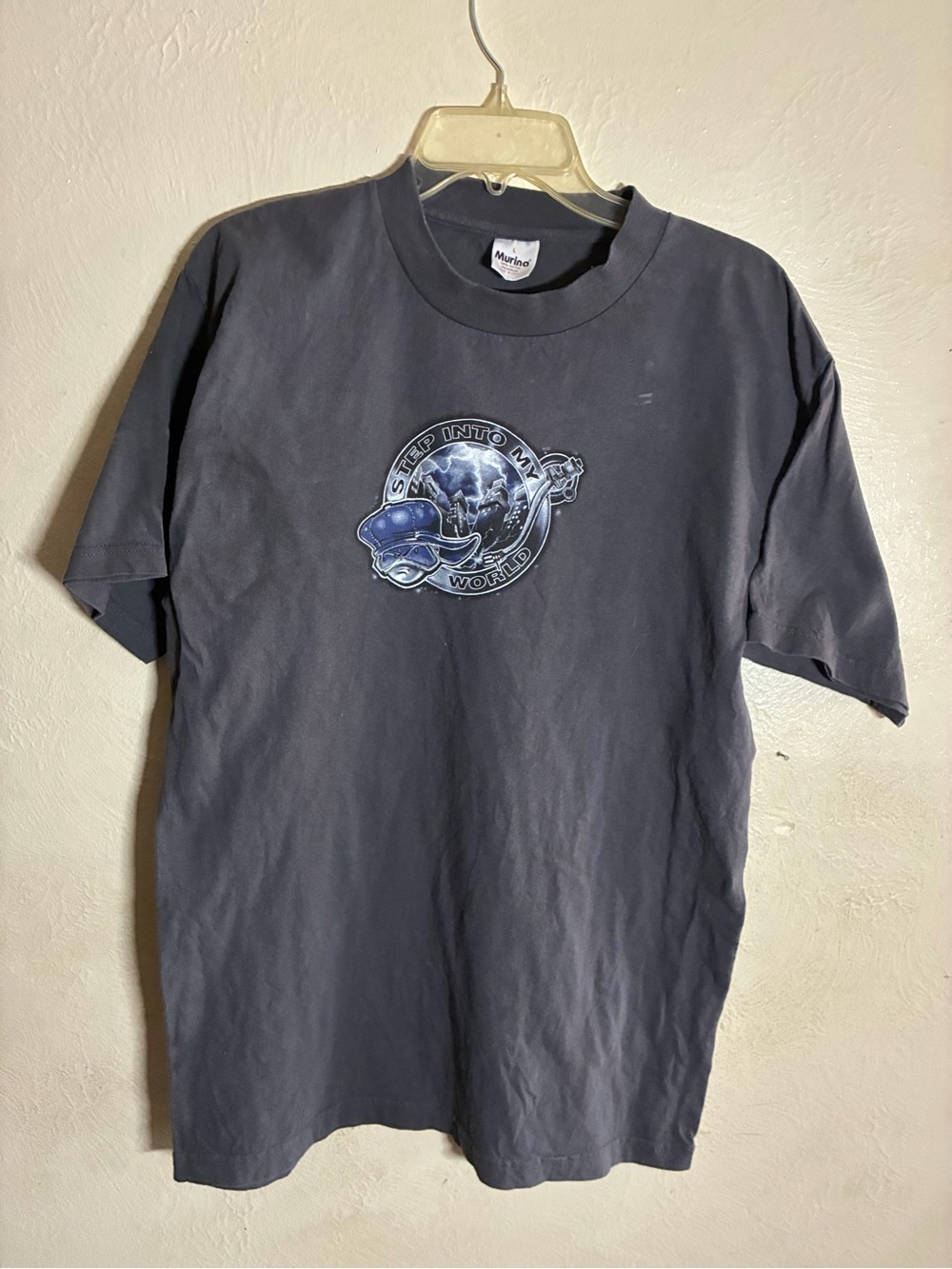 D-Boyz Graphic Tee - "Step Into My World" ,Gray,97,USA,Murina
